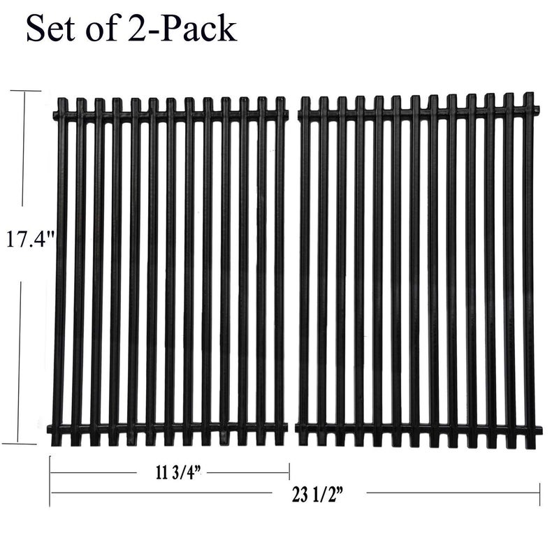 GasSaf Grill Grates for Weber Spirit 300, Spirit 700, Genesis Silver Gold B|C, Platinum B|C, Porcelain Grid Grates Replacement for Genesis 1000-3500, Gas Grill Parts for Weber 7525 (17.4 x11.8) - Image 2
